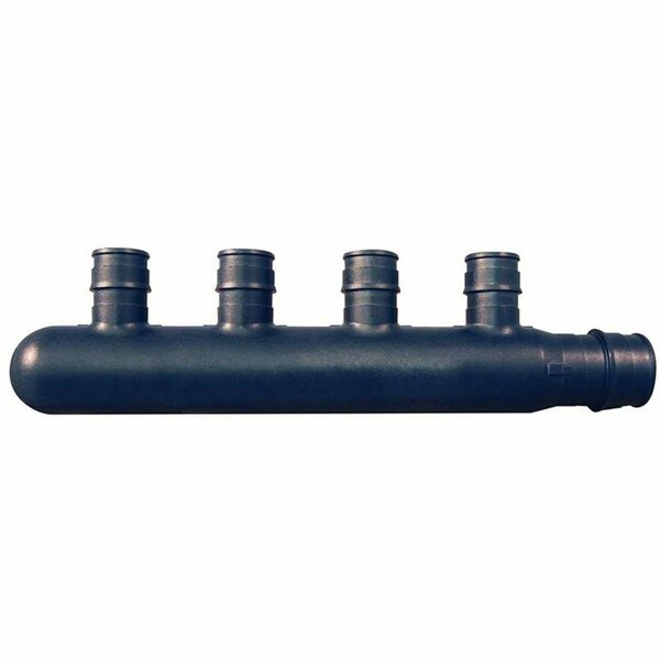 House 0.75 x 0.5 in. 4 Port Pipe Manifold, Closed End HO3125301